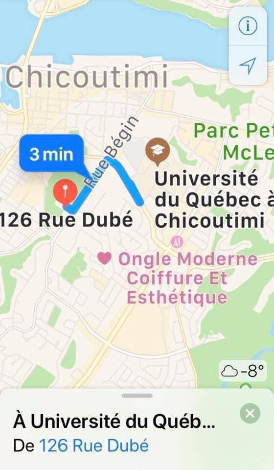 Google Maps Trajet